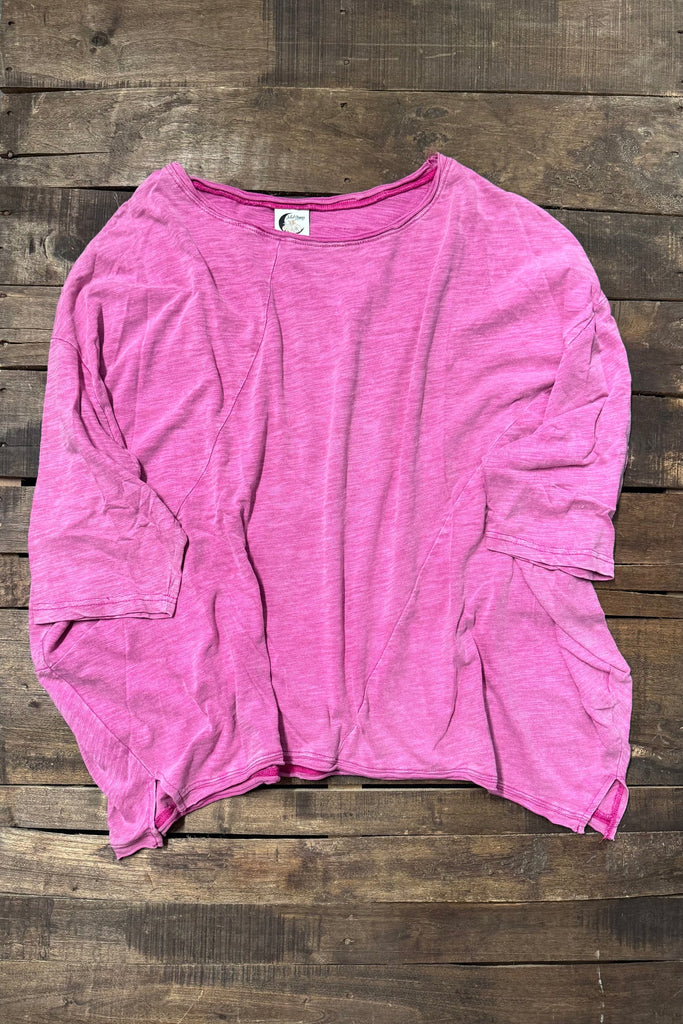 PRE ORDER: Beyond The Moon Oversized Top - Dragonfruit Berry