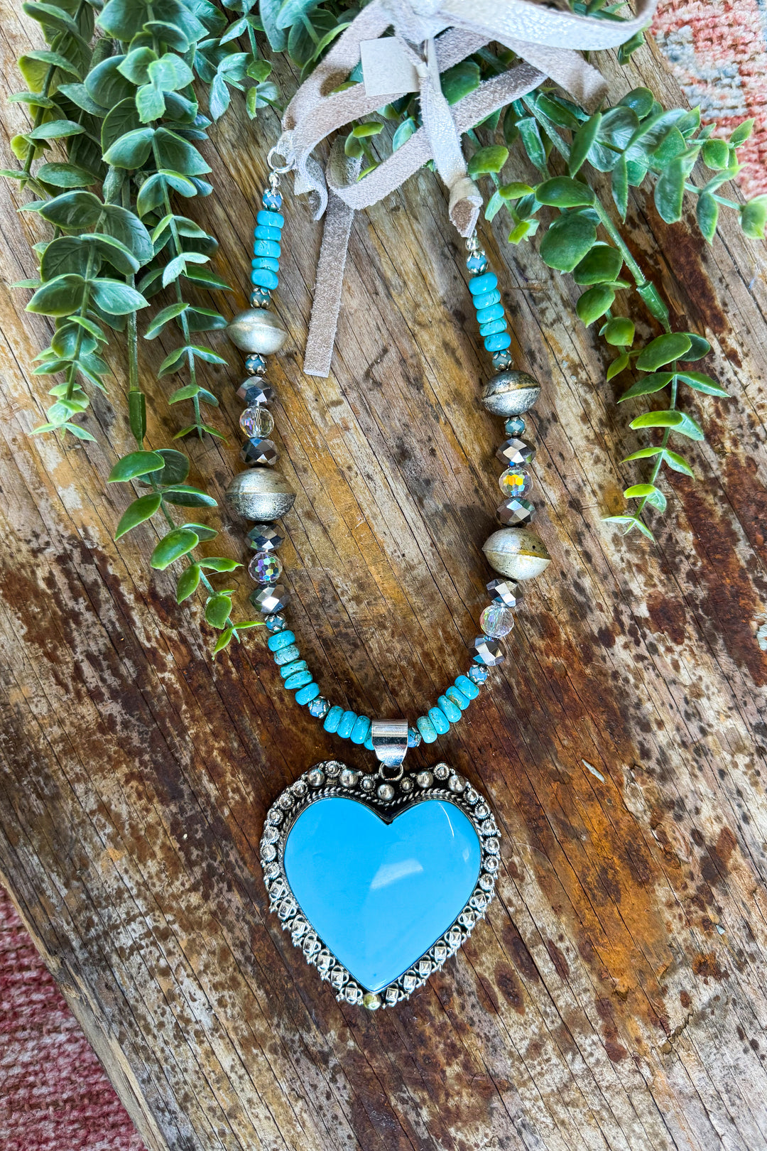 Blue Heart Artisan Necklace