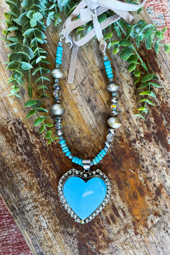 Blue Heart Artisan Necklace