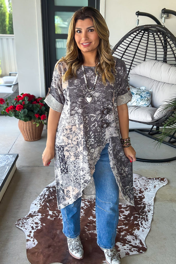 Vintage Soul Sacred Heart Tunic - 100% Cotton