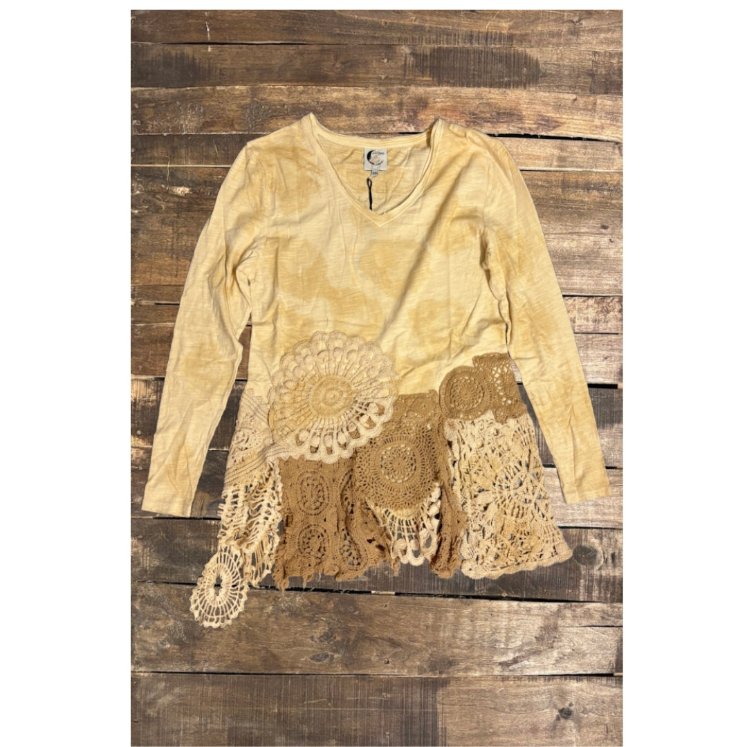Squared Away Top 3/4 Sleeves - 100% Cotton
