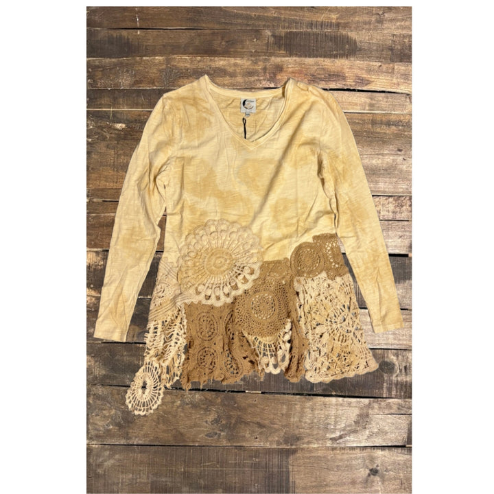 Squared Away Top 3/4 Sleeves - 100% Cotton