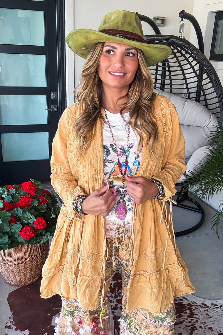Well With My Soul Jacket - 100% Cotton - Mustard
