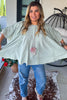 Riverstone Lace Tunic - 100% Cotton - Dusty Mint