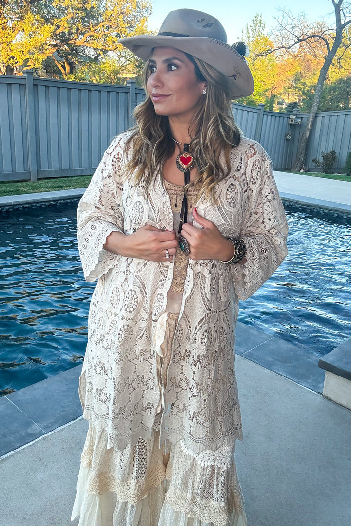 PRE ORDER: Timeless Grace Lace Duster - 100% COTTON - MADE IN USA