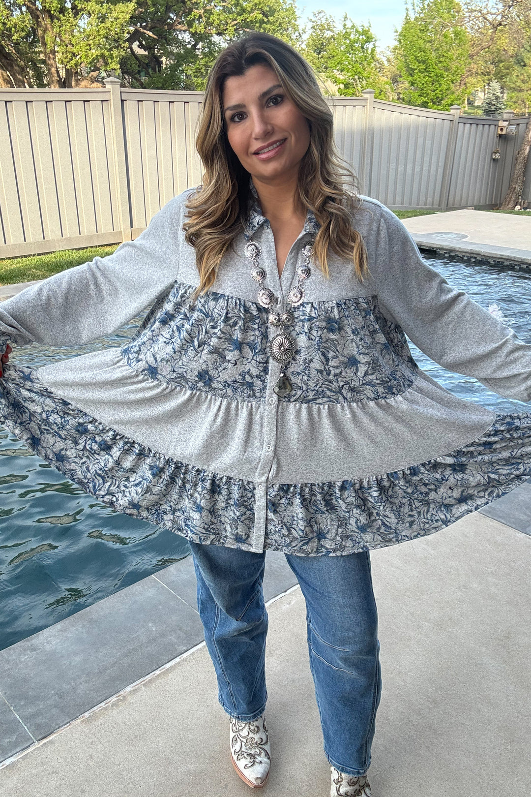Carefree Afternoon Tunic - Gray