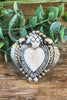 PRE ORDER: Sacred Heart Bone Statement Ring - silver plated