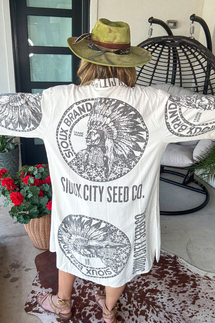 Sioux City Seed Co. Duster - 100% Cotton - Made in USA