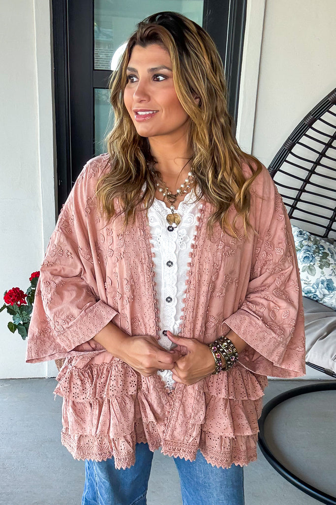 Terra Cotta Spice Cardigan - 100% Cotton - Rust 
