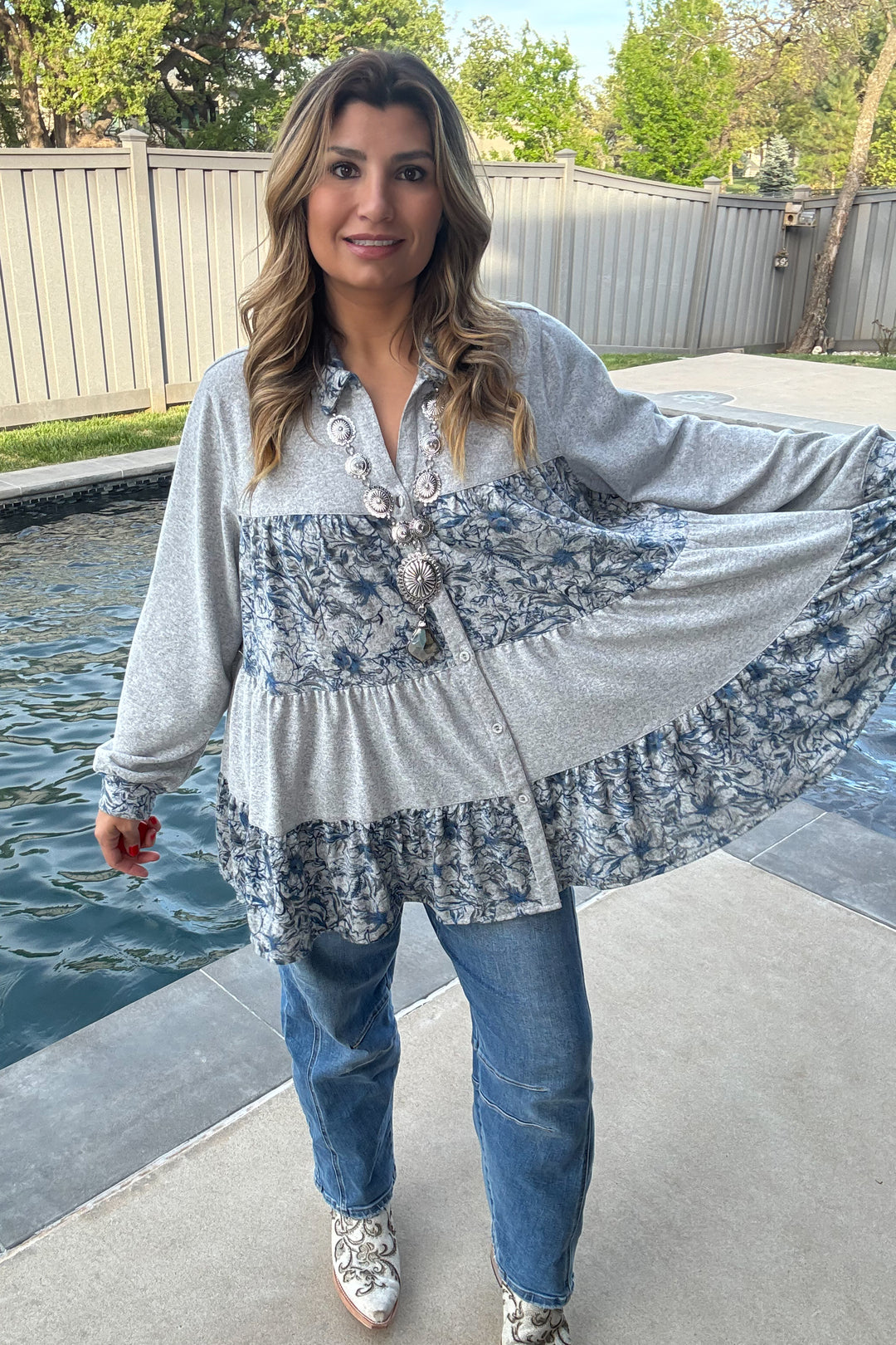 Carefree Afternoon Tunic - Gray