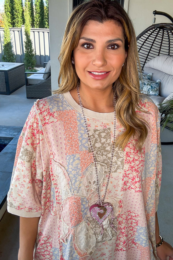 Pastel Reverie Oversized Dress - 100% Cotton - Natural