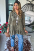 Gathering Sweetness Blouse - Gravel
