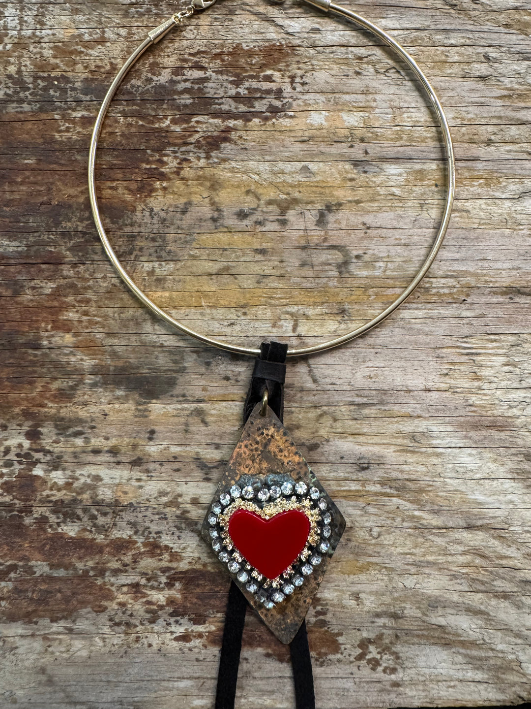 Sacred Heart Statement Necklace – One of a Kind Handmade Piece