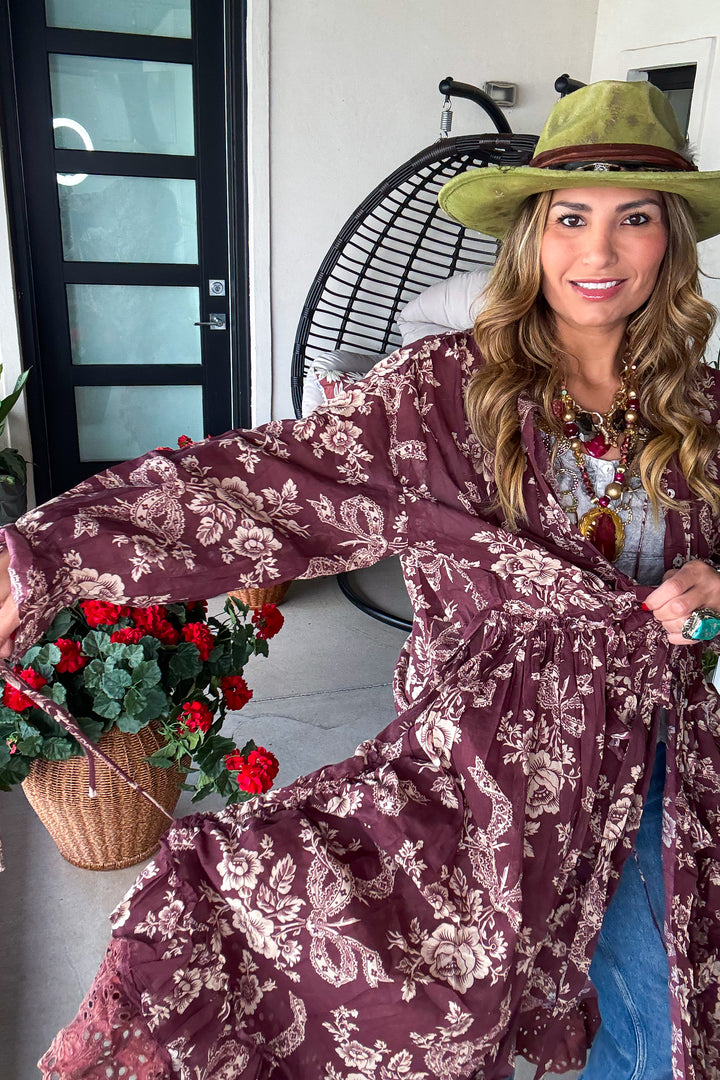 Whispering Blooms Duster - 100% Cotton