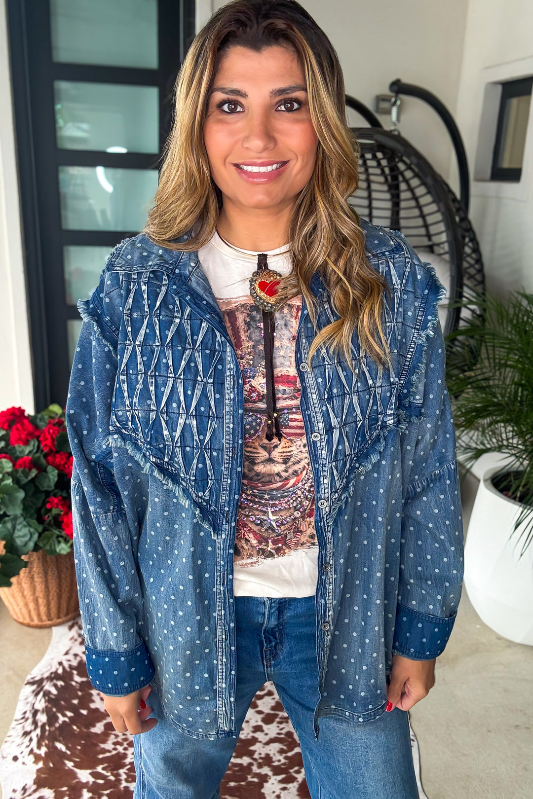 PRE ORDER: Starlight Patchwork Denim Shirt - 100% Cotton