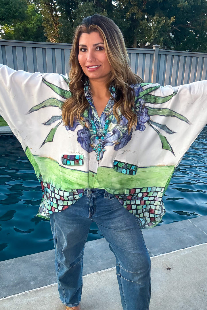 Wild Iris Oversized Flow Tunic