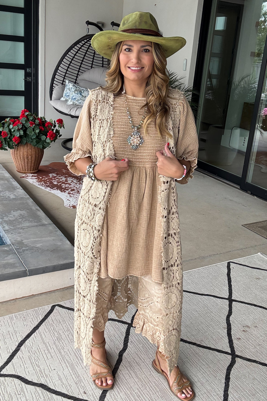 The Softest Dress Ever - 100%% Cotton - Almond