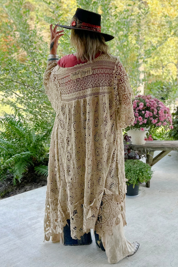 Whispering Lace Crochet Duster - 100% COTTON - MADE IN USA