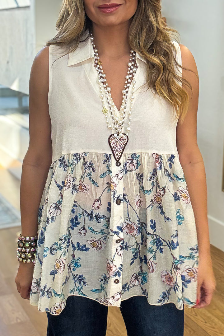 Sea Front Top - Beige