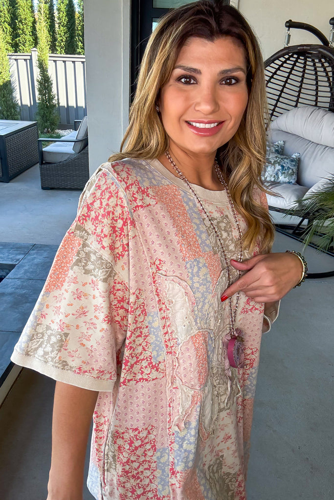 Pastel Reverie Oversized Dress - 100% Cotton - Natural