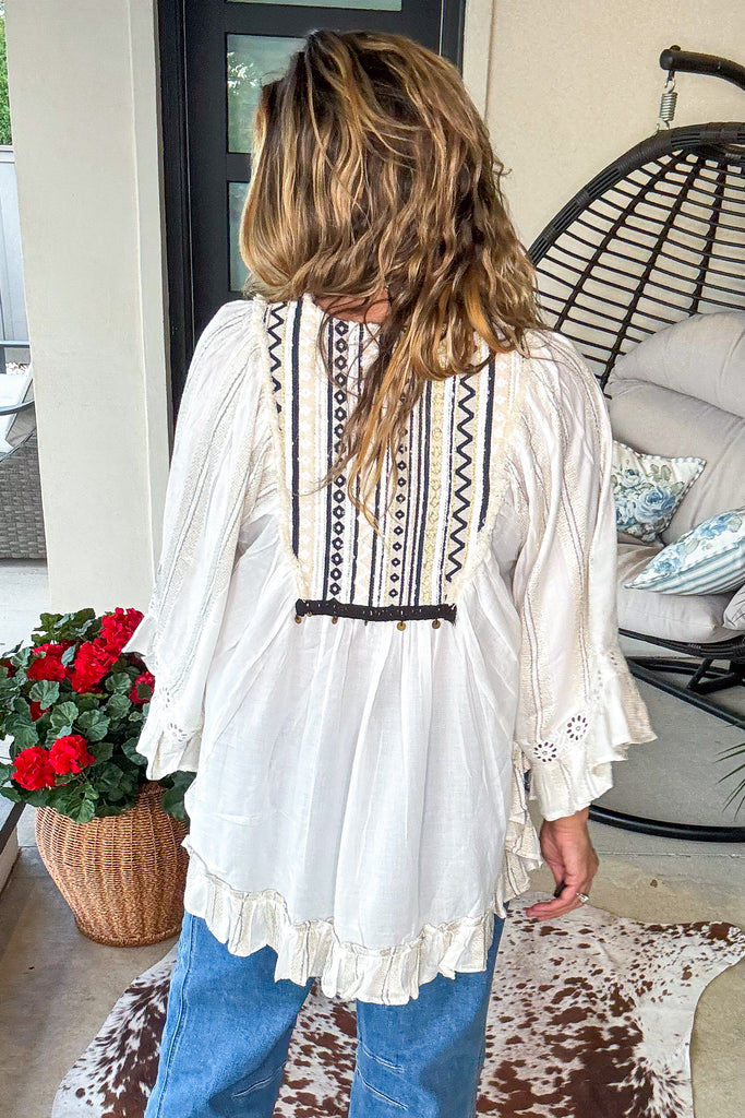 Earthlight Romance Top - 100% Cotton - Natural