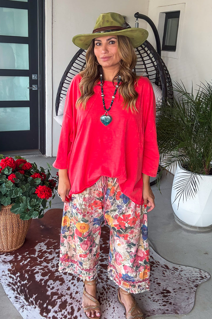 Beyond The Moon Oversized Top - Watermelon