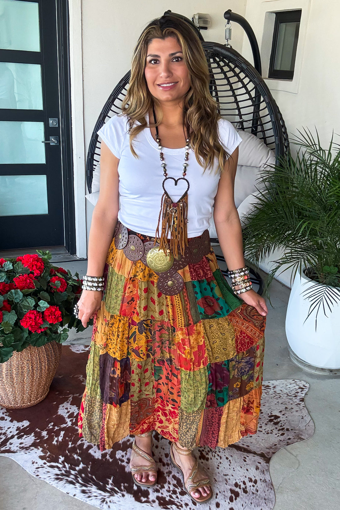 Dreaming Of Tomorrow Elastic Waist Maxi Skirt - Camel