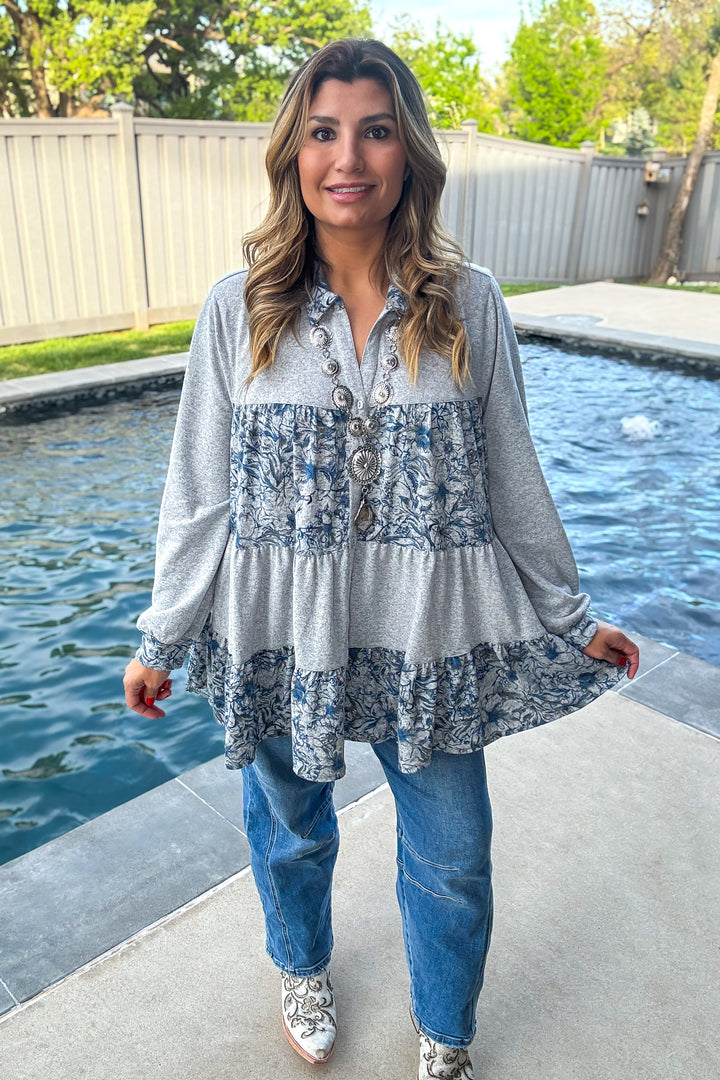 Carefree Afternoon Tunic - Gray