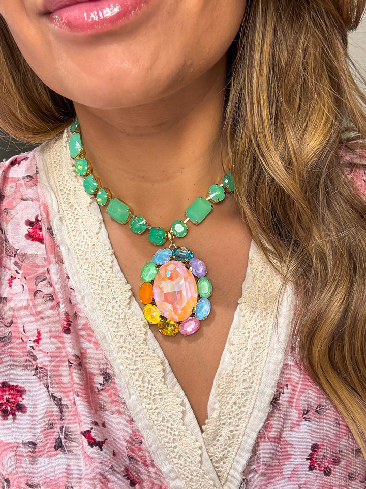 WAFA Concho Necklace - Mint
