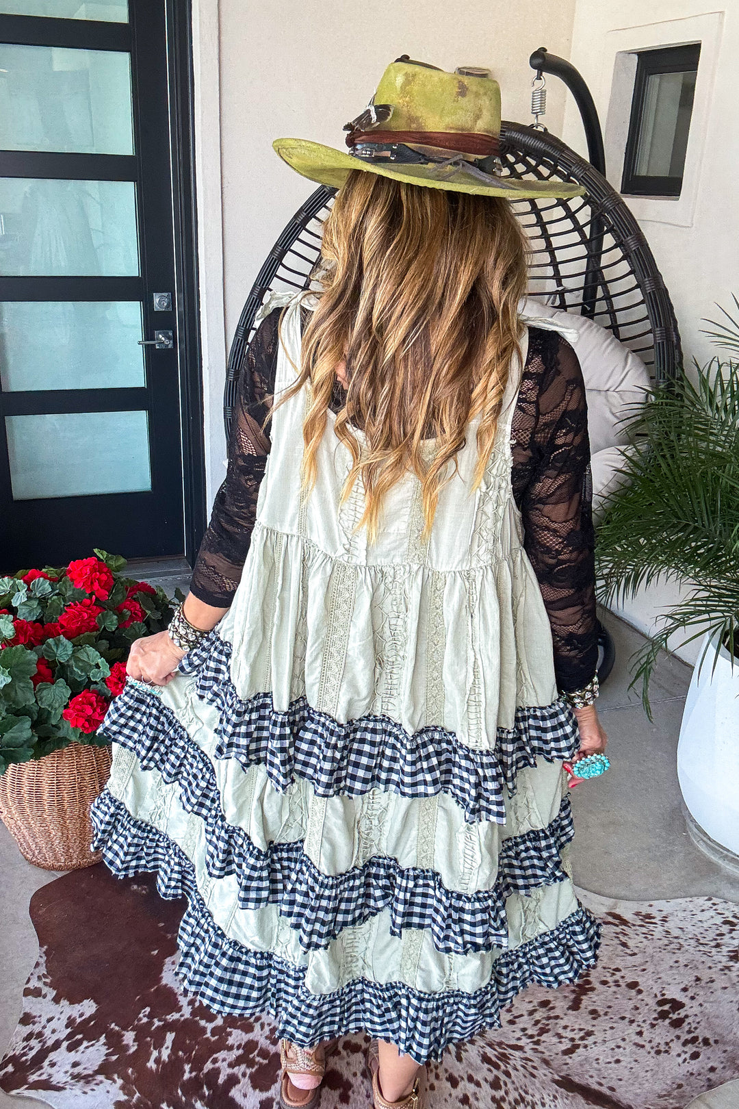 Checkered Dreams Dress - Oversized - Adjustable Back
