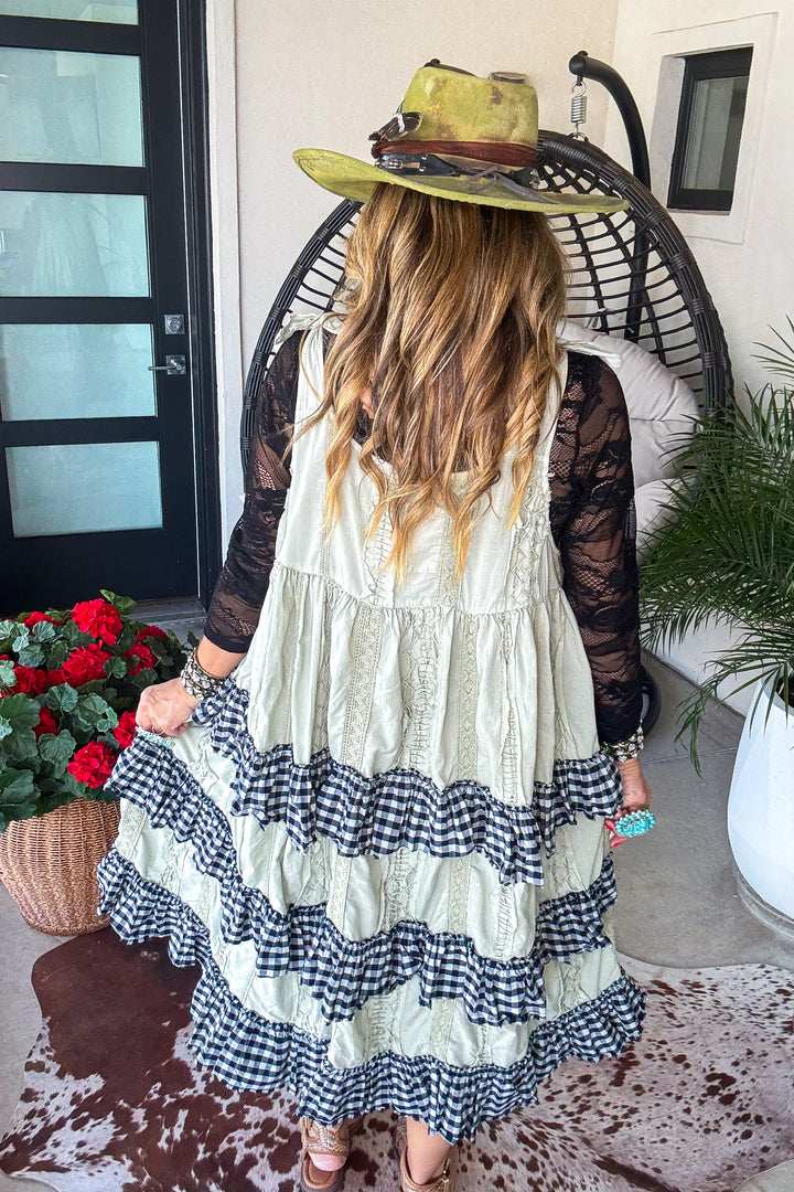 Checkered Dreams Dress - Oversized - Adjustable Back