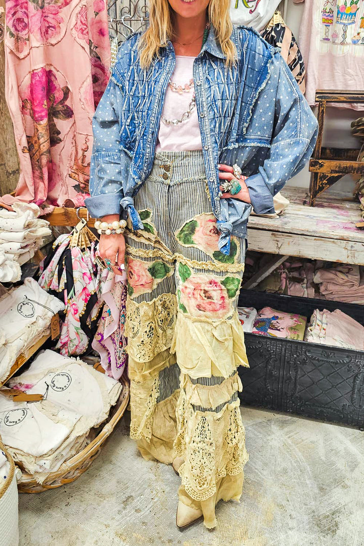 PRE ORDER: Starlight Patchwork Denim Shirt - 100% Cotton
