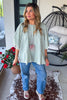 Riverstone Lace Tunic - 100% Cotton - Dusty Mint