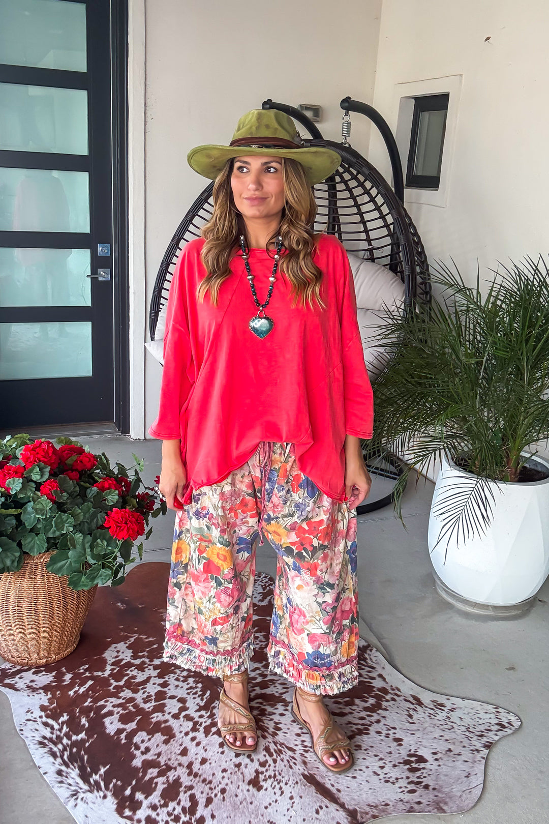Beyond The Moon Oversized Top - Watermelon