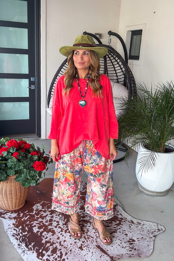 Beyond The Moon Oversized Top - Watermelon
