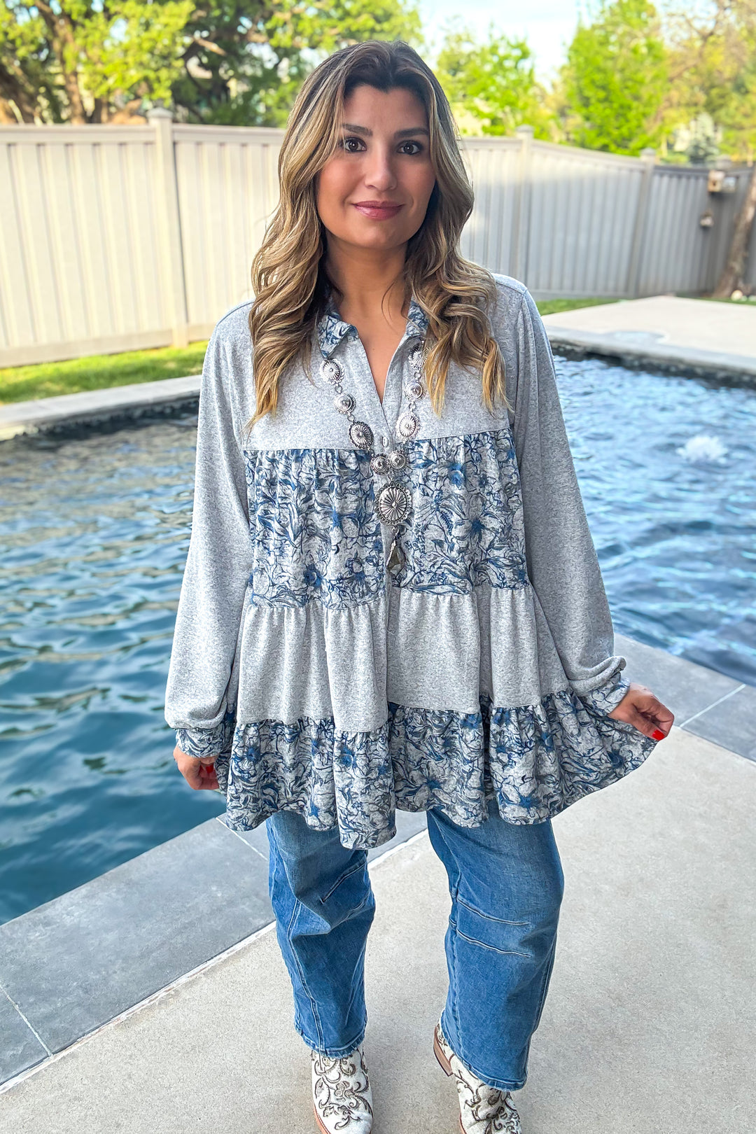 Carefree Afternoon Tunic - Gray