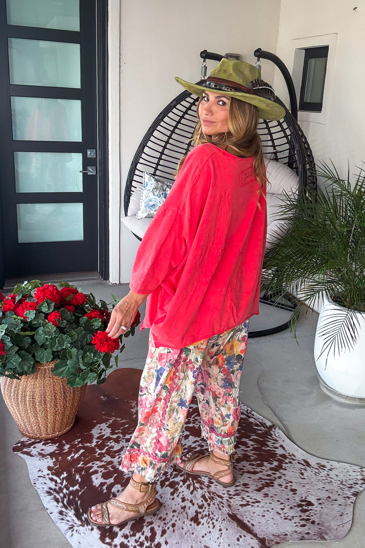 Beyond The Moon Oversized Top - Watermelon