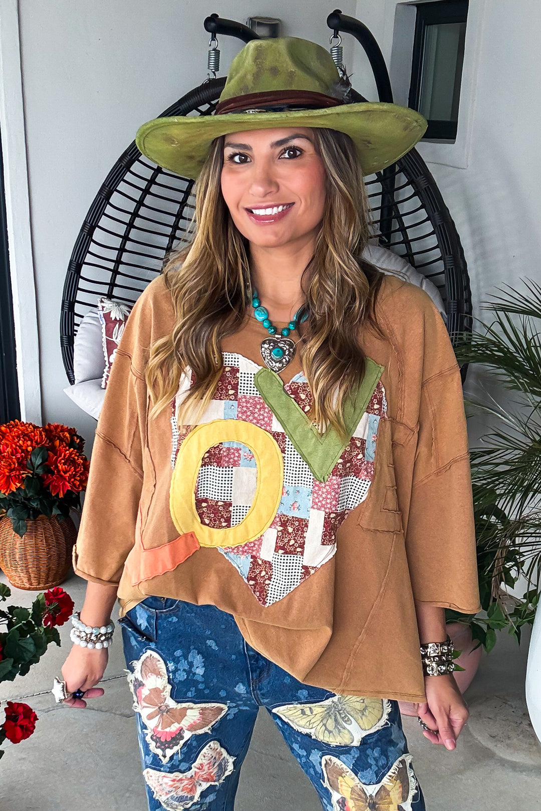 Chasing Love Top - 100% Cotton  Camel