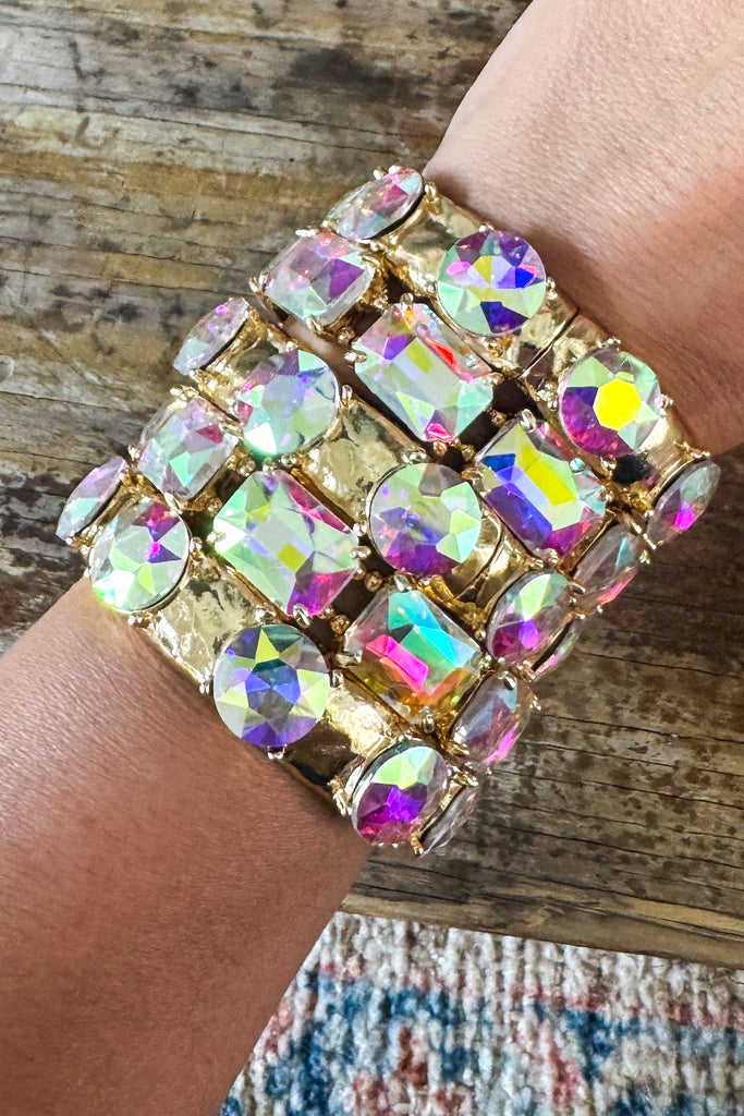Sunset Shine Stretch Bracelet - Gold  (EACH SOLD SEPARATELY)