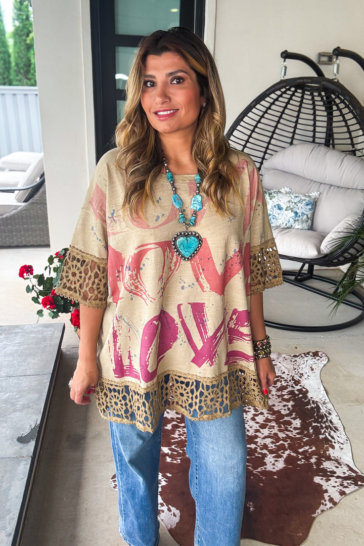Free Spirit Love Cotton Oversized Tunic/Top – 100% Cotton - Made in USA