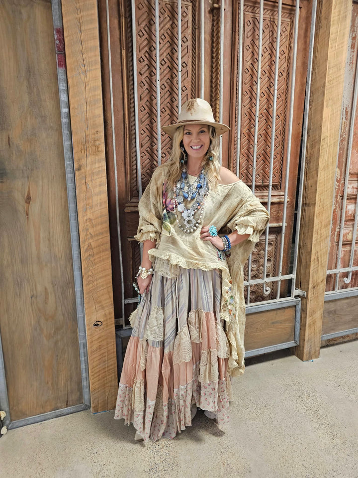 Ragged Rose Skirt -100% Cotton