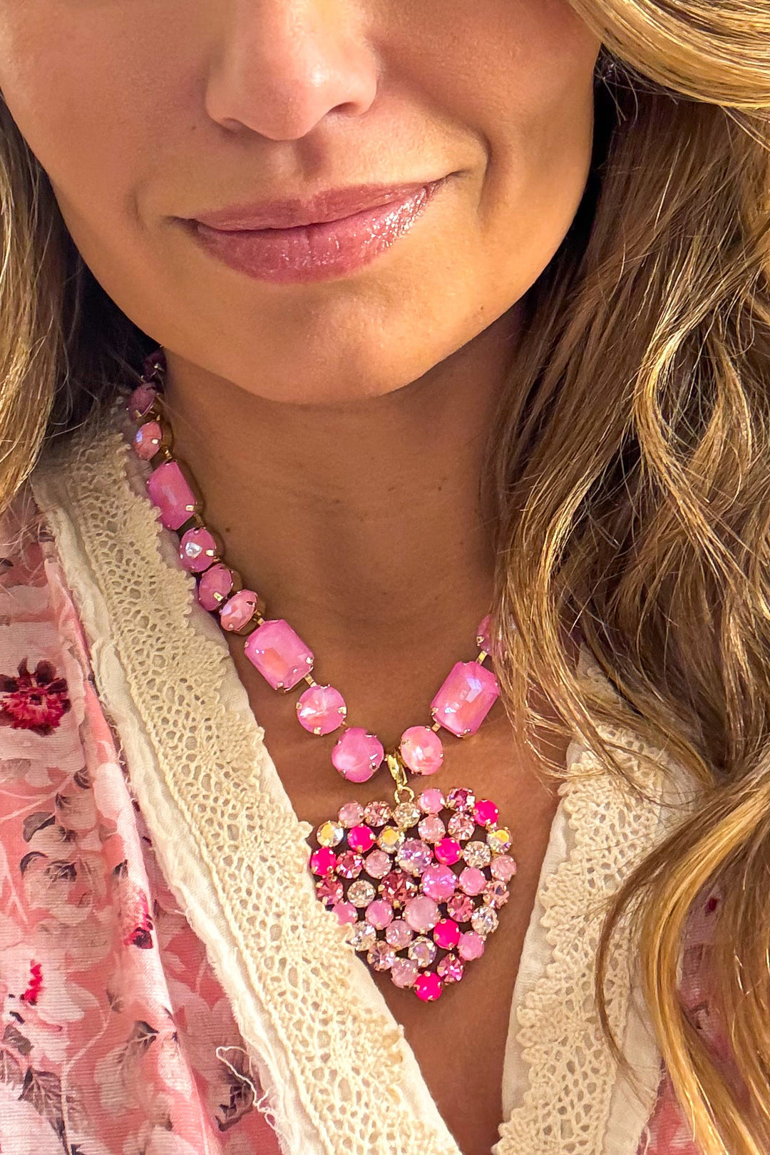 WAFA Heart Necklace - All Pinks Heart