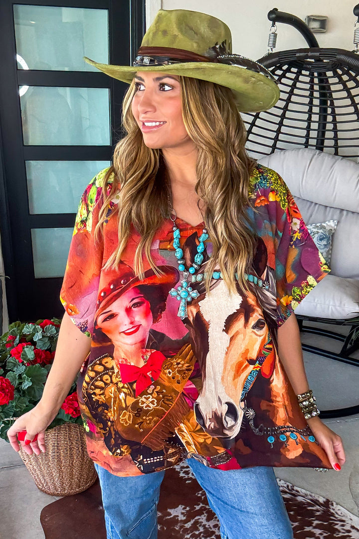 Patsy Cline Oversized Collar Top - 100% Cotton