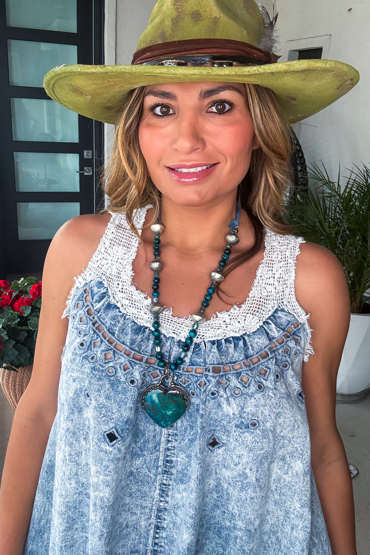 Seabreeze Story Dress - 100% Cotton - Denim