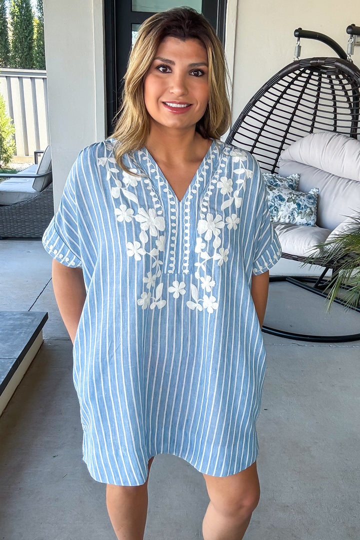 Driftwood Romance Oversized Dress - Denim
