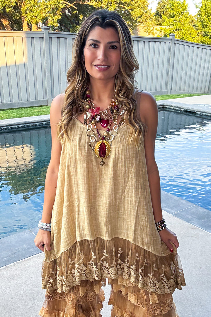 Bare Beauty Tank - Tea - 100% Cotton