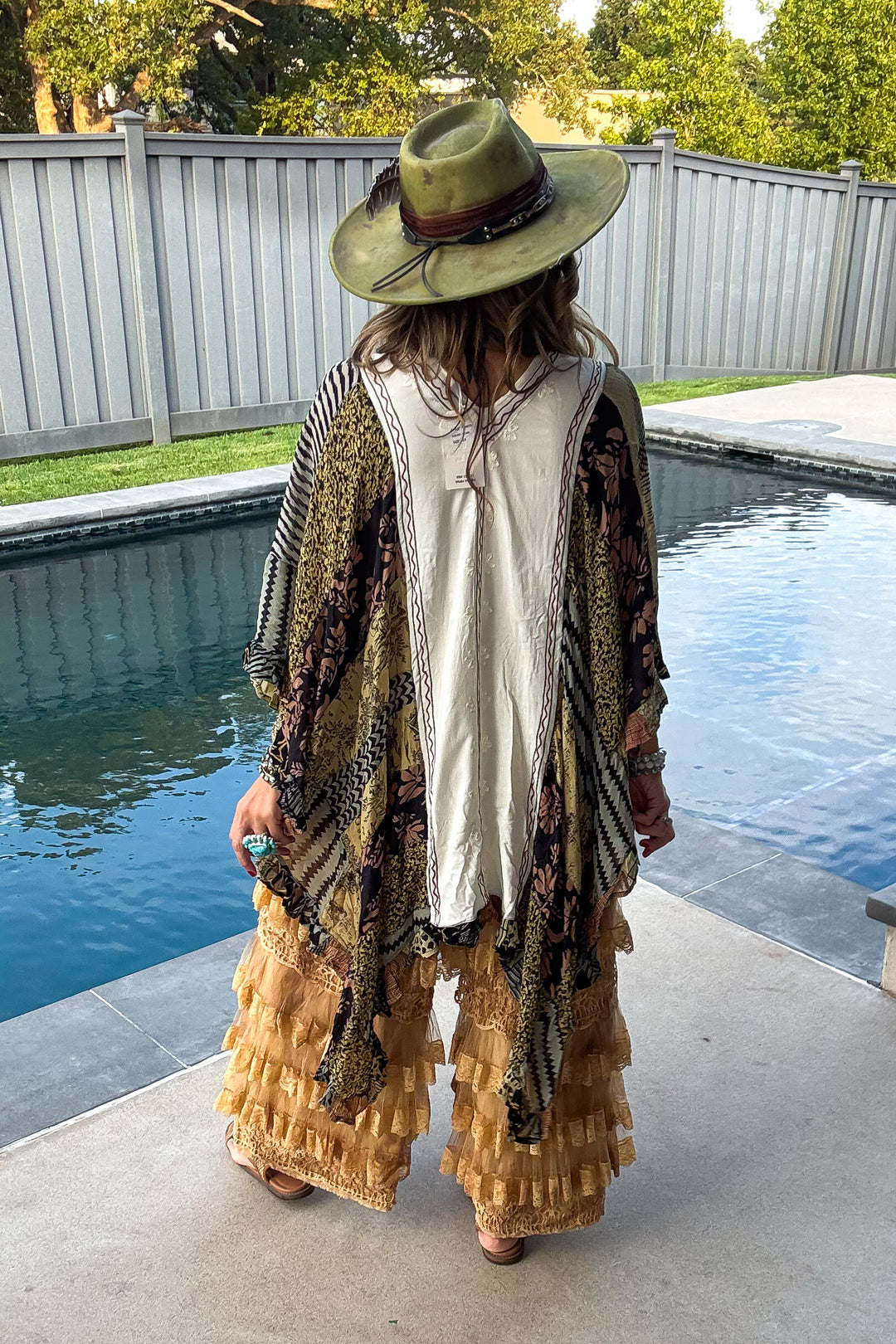 Skipping Songs Oversized Poncho - Pearl