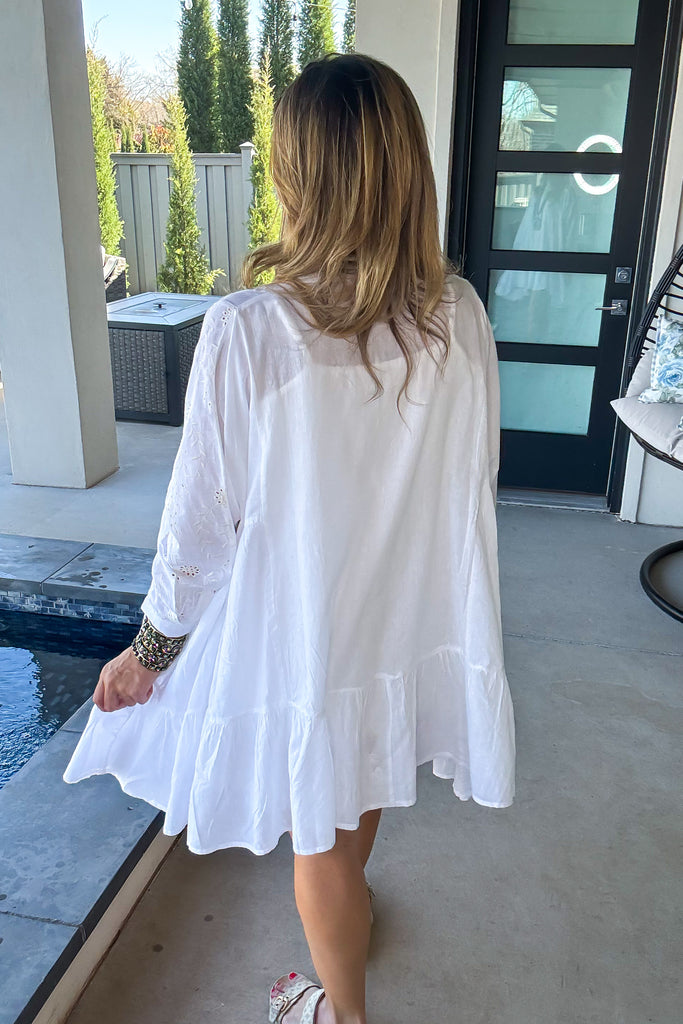 Faithful Beauty Beach Cover Up/Dress - 100% Cotton - Ivory
