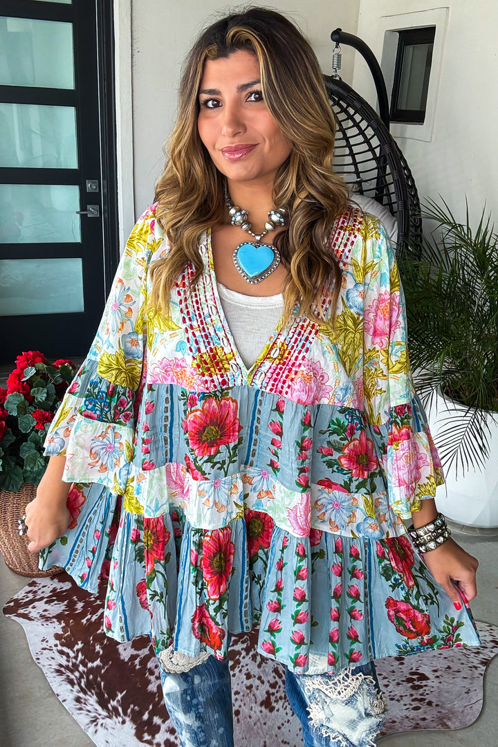 Seabreeze Shell Dress - 100% Cotton - Cream/Jade