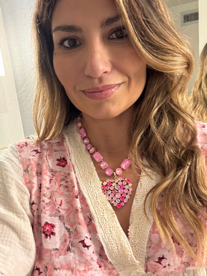 WAFA Heart Necklace - All Pinks Heart